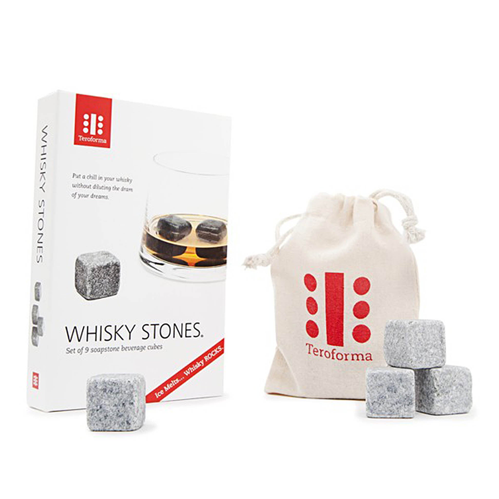 Whisky Stones® Beverage Cubes CLASSIC (Set of 9) 7/8" cubes / Soapstone / USA