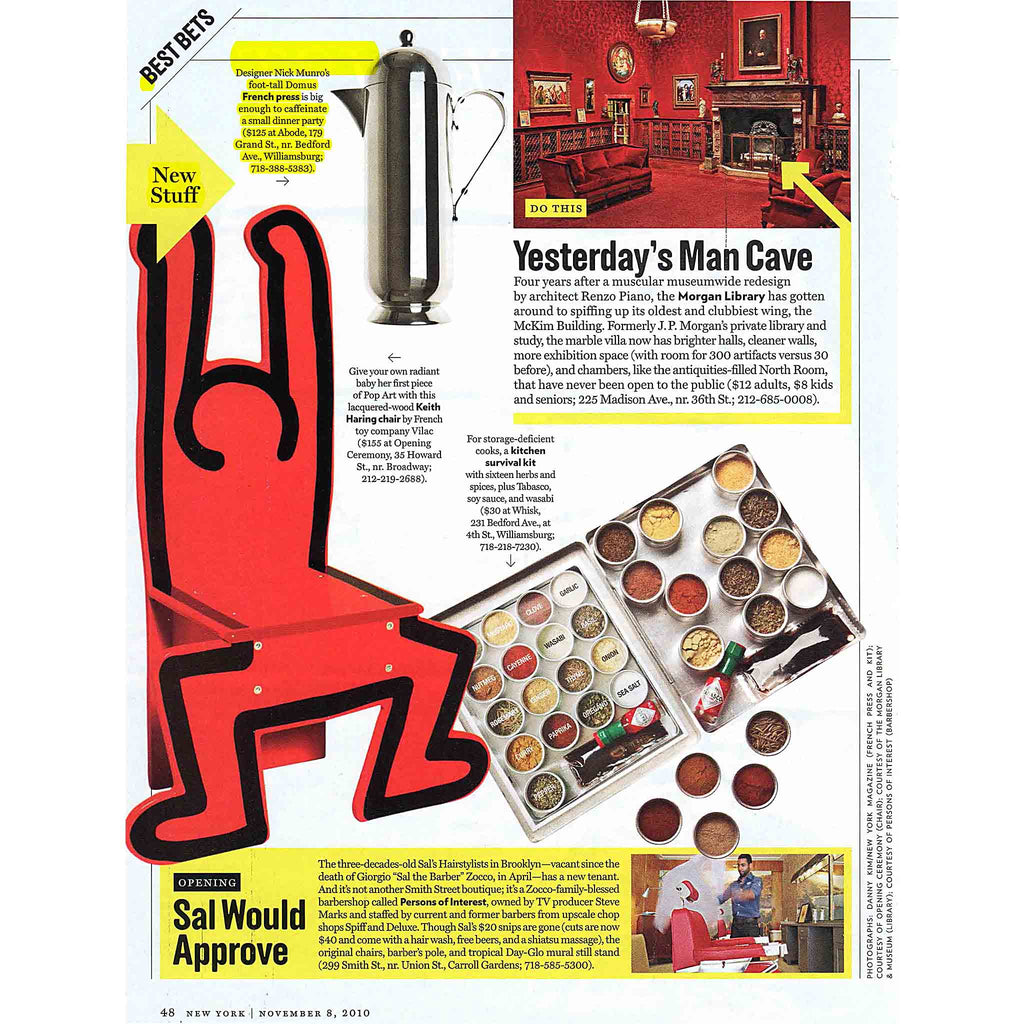 New York Magazine, Best Bets / New Stuff: Nick Munro Domus Large Coffee Pot / French Press.