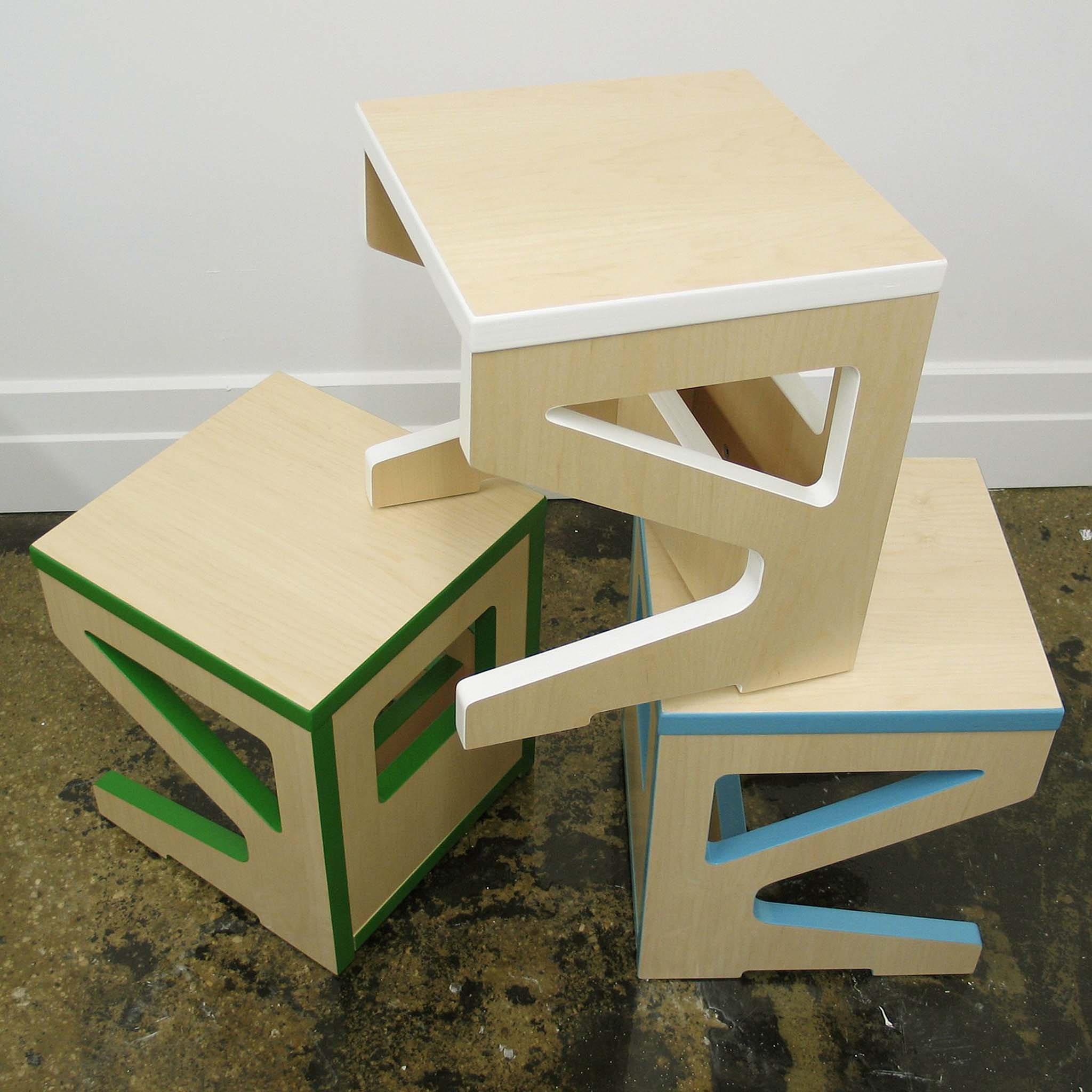Tree Table Collection with Pocket Stools by April Hannah. Nature inspired. Eco-friendly.