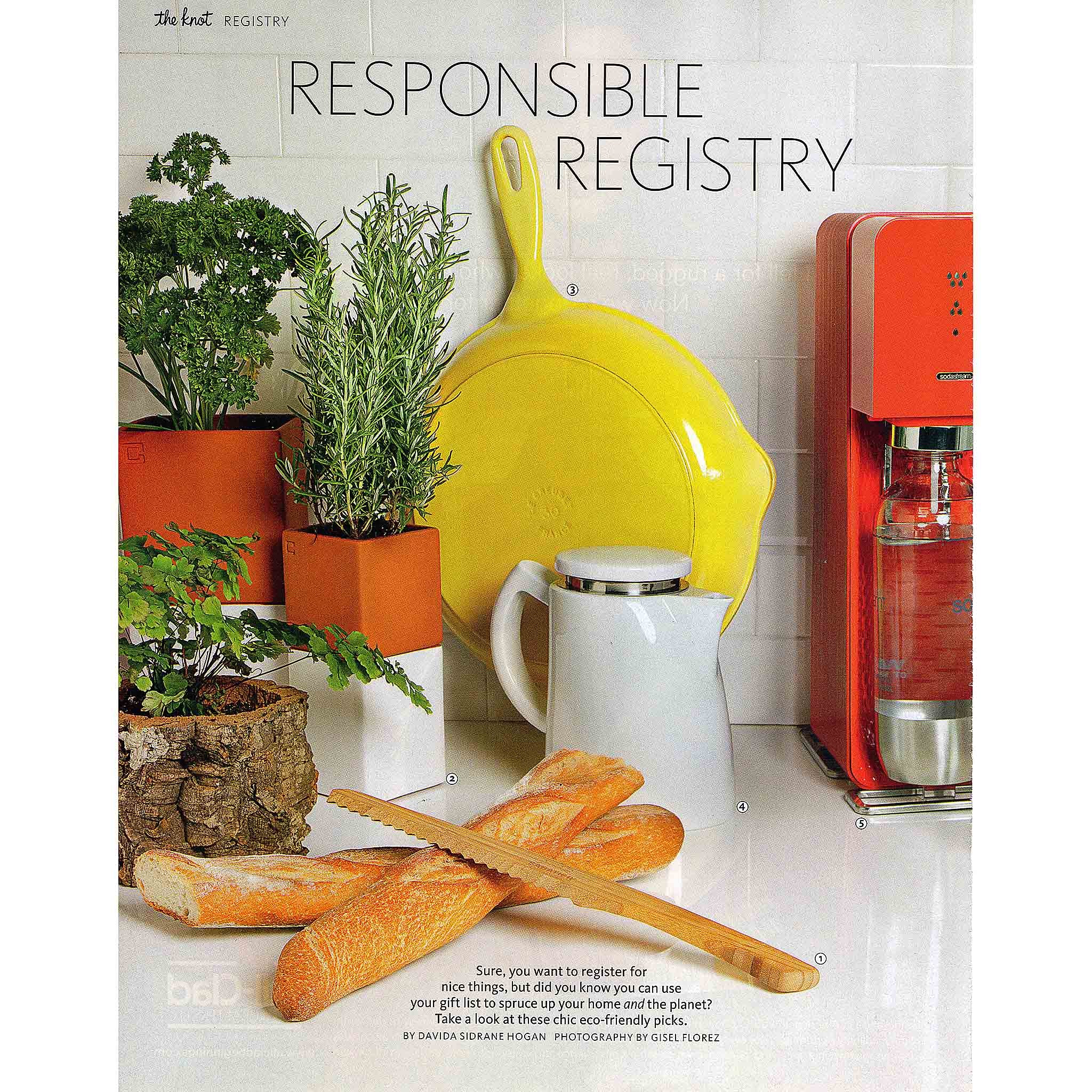 Sure, you want to register for nice things, but did you know you can use your gift list to spruce up your home and planet?  Take a look at these chic eco-friendly picks. Cult Design Evergreen Self-Watering Herb Pot. Sowden Oskar Soft-Brew, 4-Cup Coffee Pot.