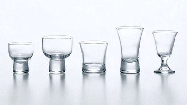 Toyo-Sasaki Glass Sake Cup collection by Sori Yanagi