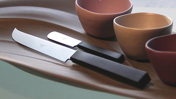 Cutipol Kube cheese knife and butter knife.
