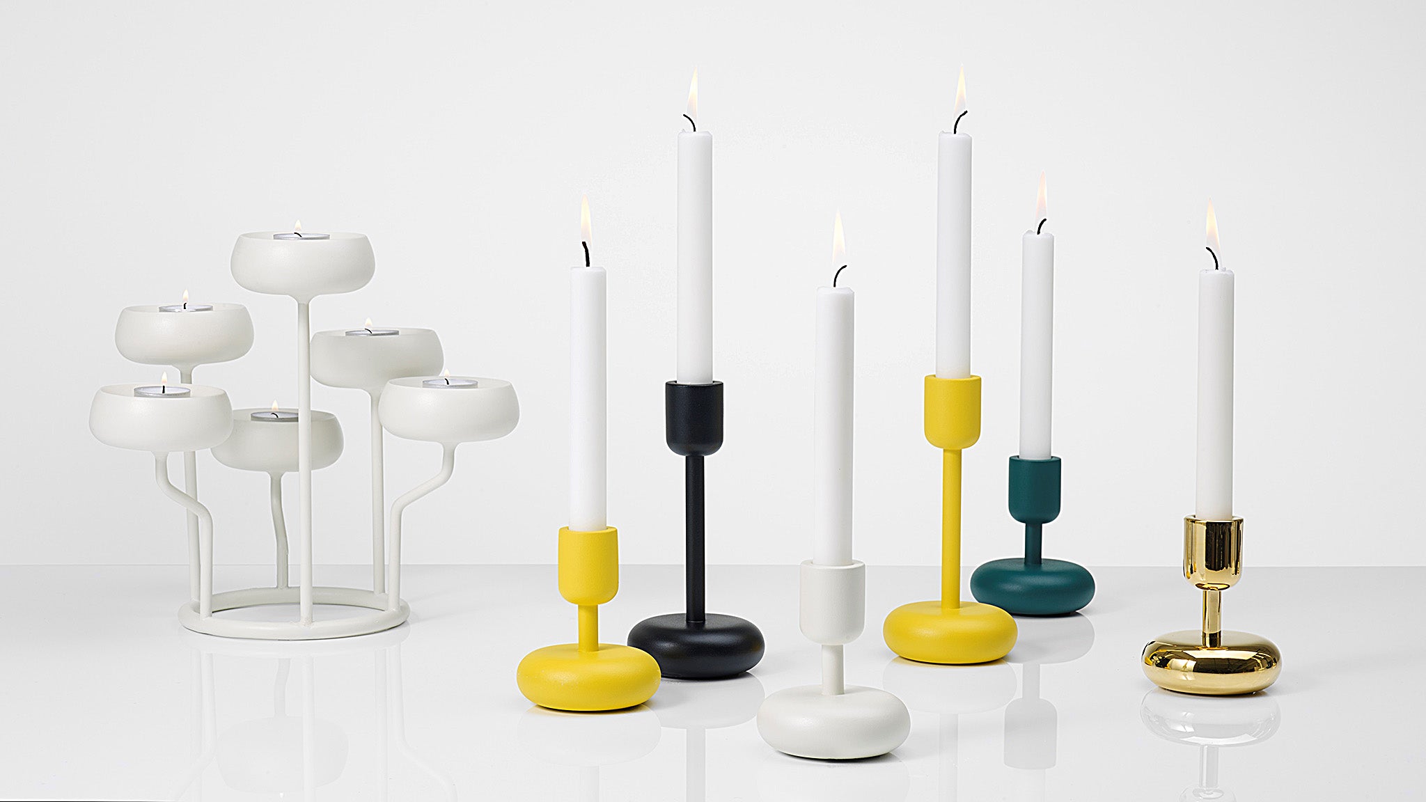 Iittala Nappula Candleholder Collection by Matti Klenell.