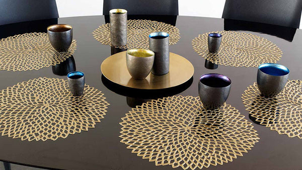 Dahlia Round placemats by Chilewich.