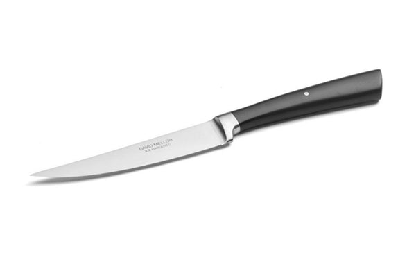 David Mellor black handle steak knife. PRODUCT CODE 2511150.