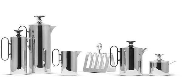 Designed by Corin Mellor, our award-winning stainless steel tableware range has an unmistakably purist design quality. It began with the cafetières but has recently been expanded to become a comprehensive tableware collection, including tea pots, cafetières, sugar pots, creamers, toast racks and trays.