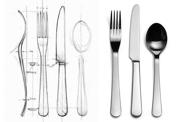 Chelsea six-piece cutlery place setting by Corin Mellor for David Mellor Design. SKU 4994112.