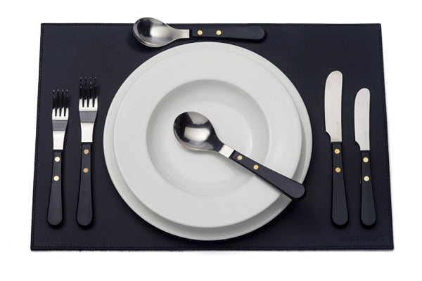 DAVID MELLOR CUTLERY Provençal Black six-piece cutlery place setting PRODUCT CODE 4992619