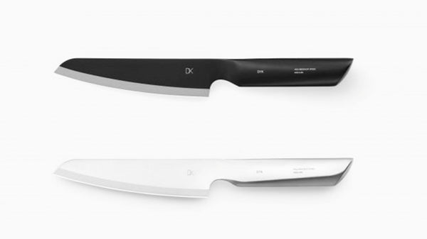 Takagi DYK Mini Santoku Knife in Silver or Black. D-3 Silver. D-28 Black. DYK presents kitchen tools that allow us to express our aesthetic sense freely.