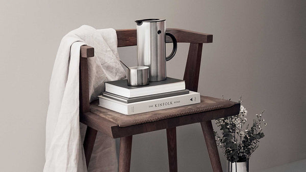 Stelton EM77 French Press 1L - stainless steel by Erik Magnussen. Art. no. 810. UPC: 5709846010802