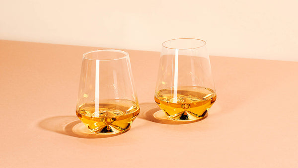 Monti-Bianco white-wine glasses set by Daniele 'Danne' Semeraro for Sempli. SKU MONBCBB2.