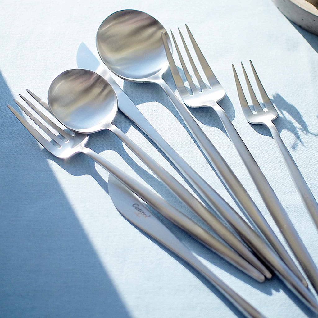 Cutipol Moon Polished Stainless-Steel Cutlery at Abode New York