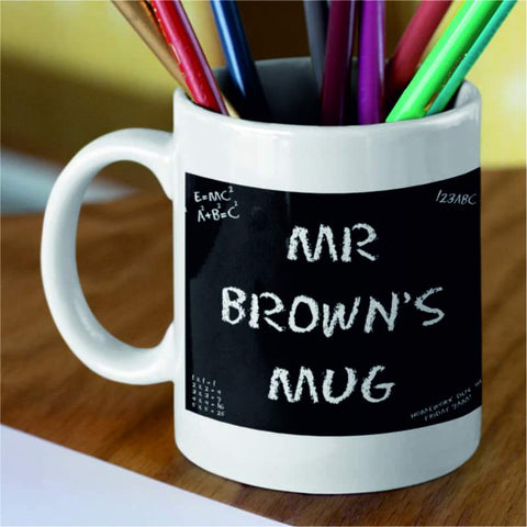 Personalised chalkboard mug