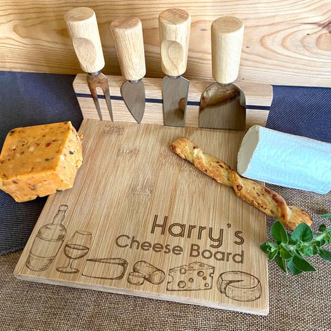 Personalised wooden cheese board