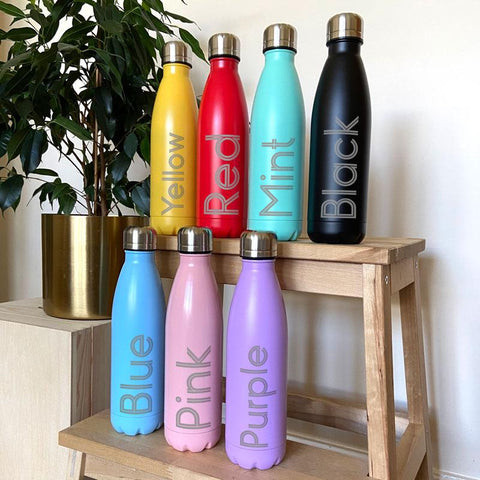 Personalised Coloured Bowling Pin Water Bottles