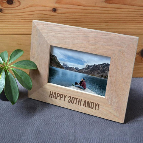 Personalised wooden photo frame