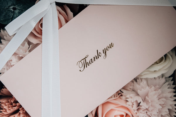 Wedding gift thank you note