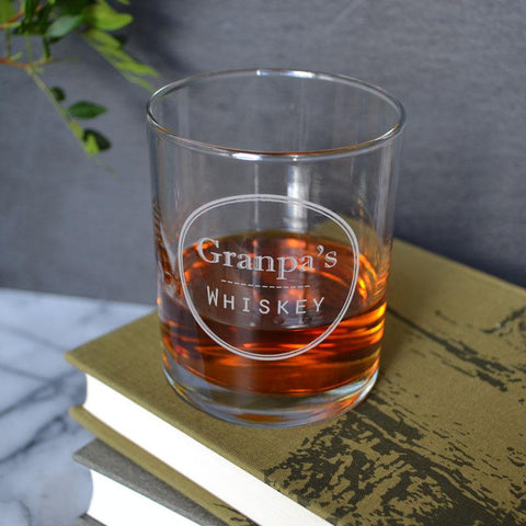 Personalised whiskey glass