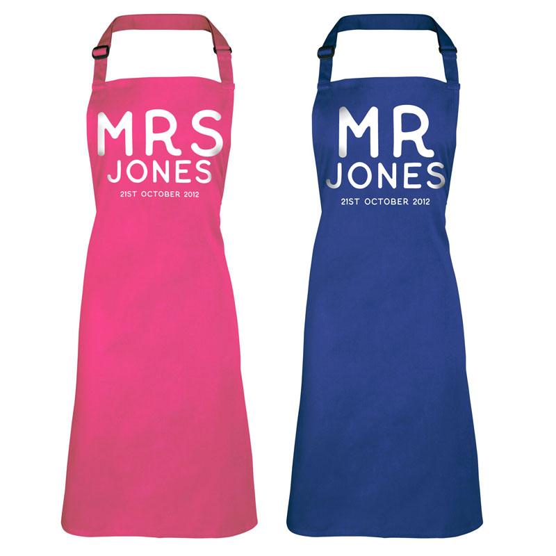 Personalised Couples Apron Set Always Personal