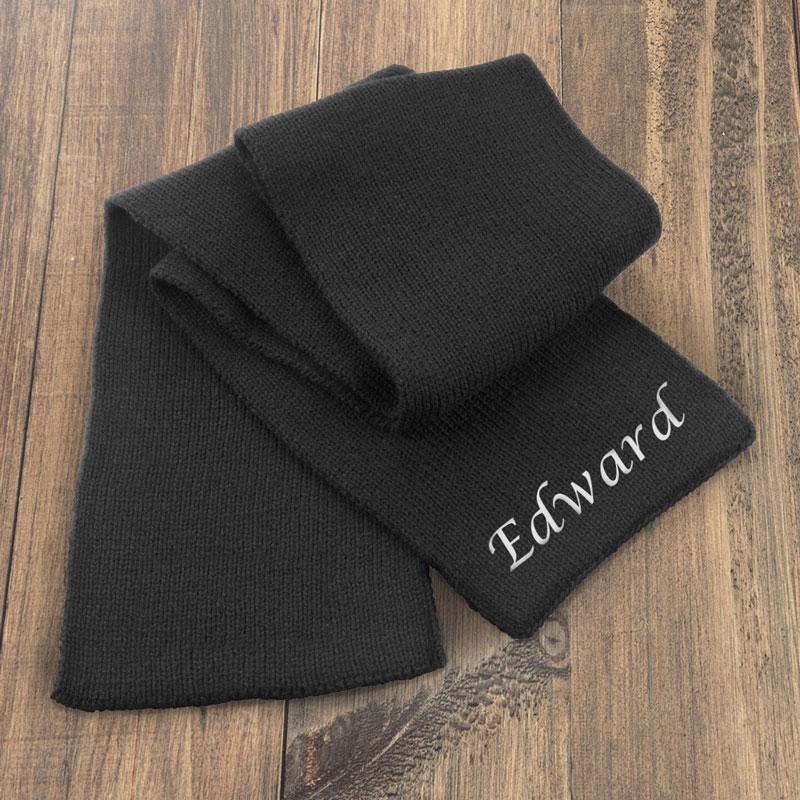 personalised embroidered scarf