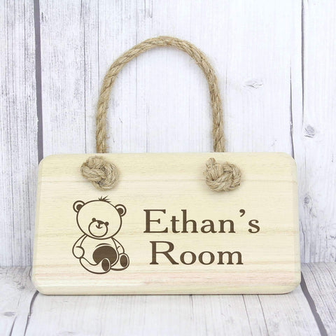 Personalised door name sign for baby gift