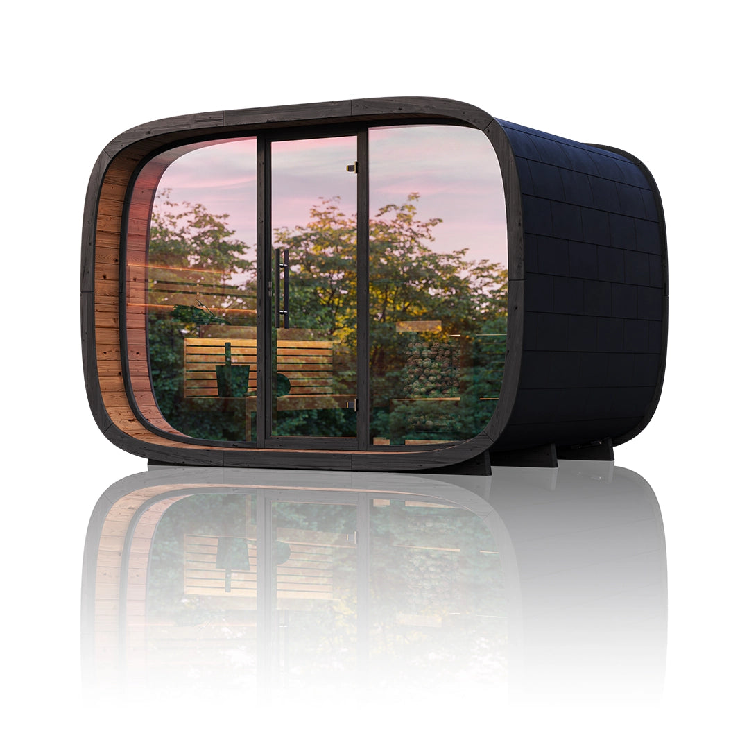 Solace Round Cube Outdoor Cabin Sauna For 6 People