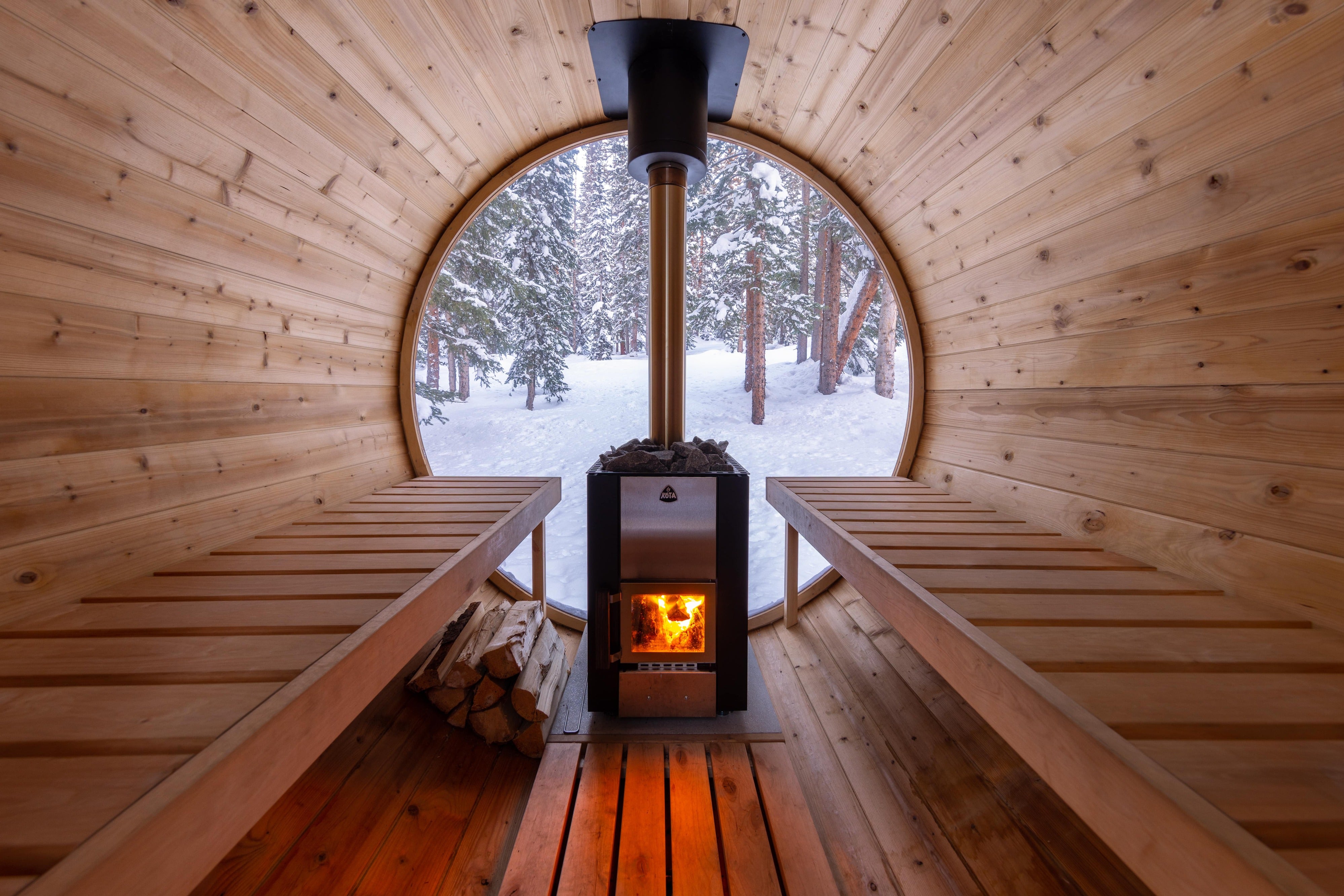 Sauna baril à bois