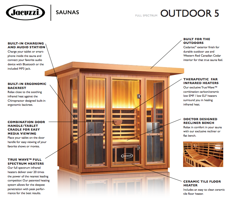 Sauna infrarouge d'extérieur clearlight