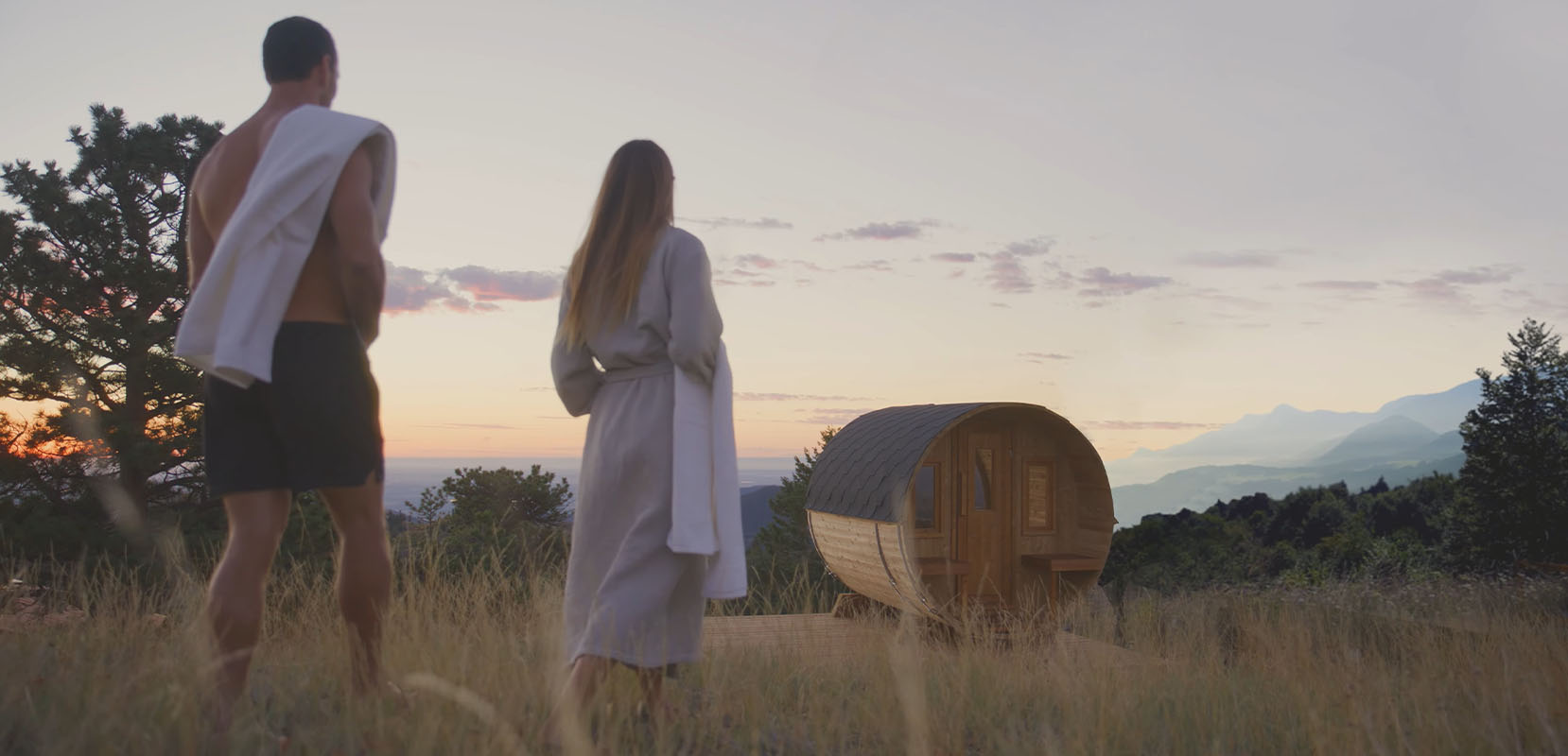 Scandinavian Barrel Sauna Landscape