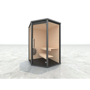 Hele Glass Mini Modern Outdoor Sauna by Haljas – Northern Saunas
