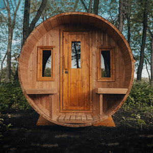 Scandinavian Rustik Outdoor Barrel Sauna – Northern Saunas