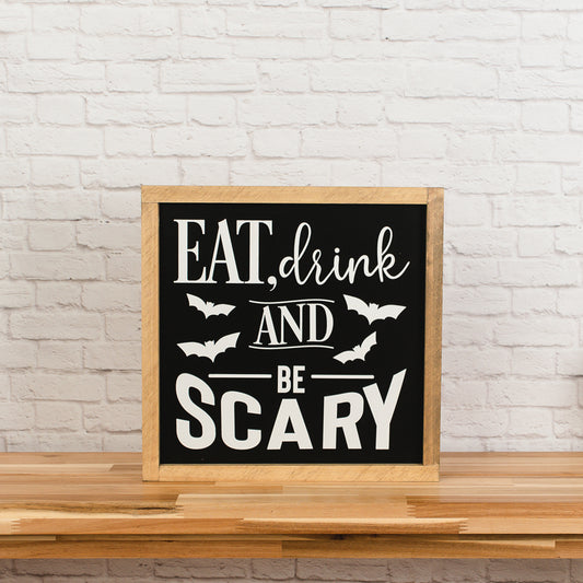 Oct. 31st Wood Framed Mini Box Sign