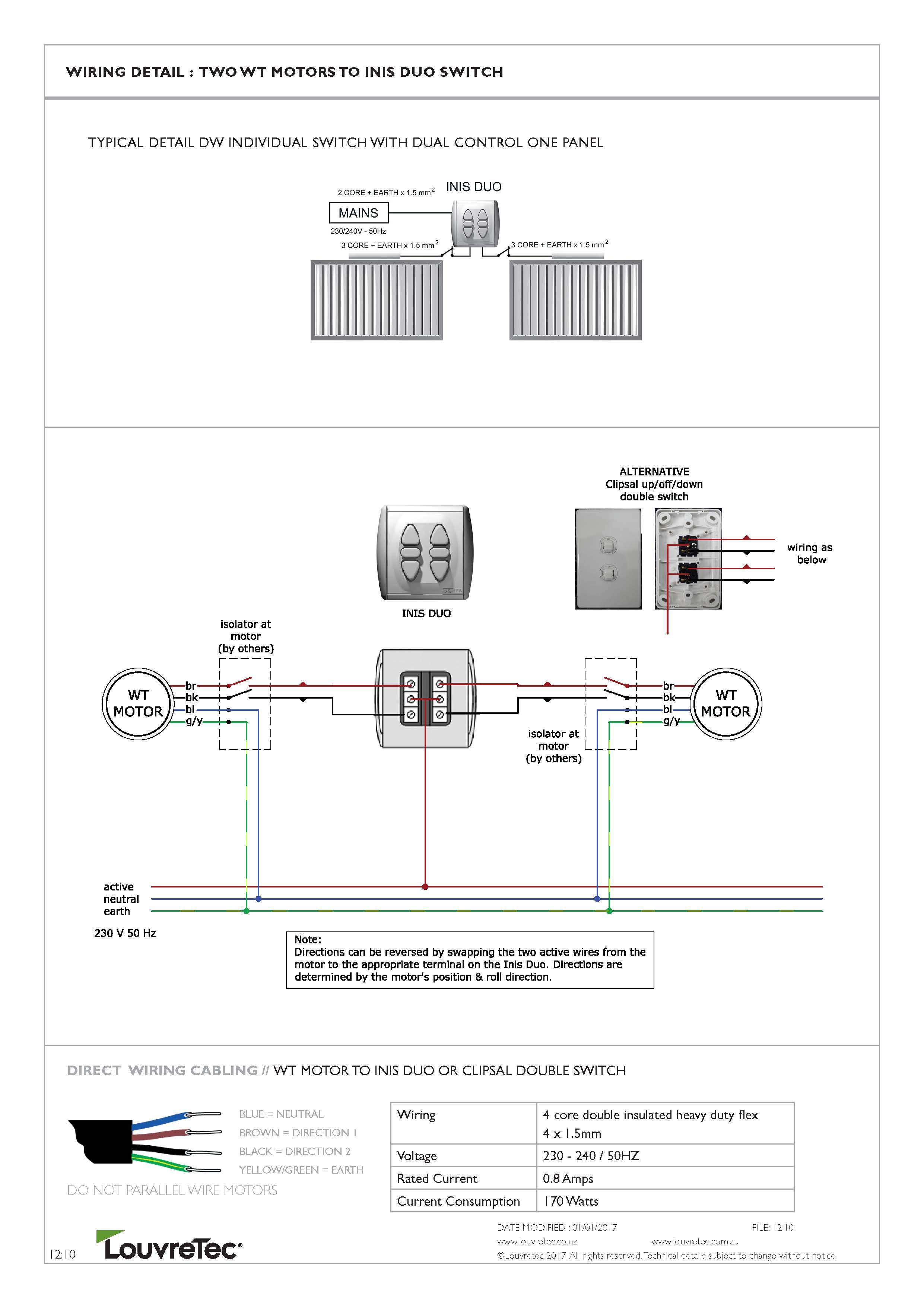 Technical | Wiring Diagrams – Louvretec Australia