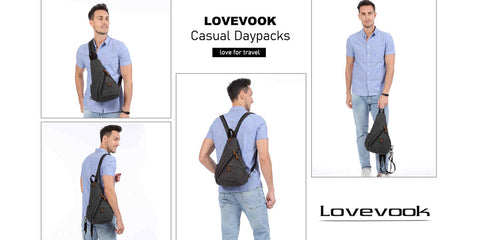 LOVEVOOK Sling Backpack For Men, Multi Wearings – Lovevook