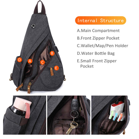LOVEVOOK Sling Backpack For Men, Multi Wearings – Lovevook