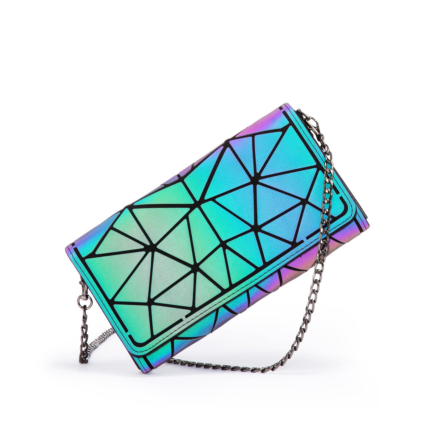 holographic clutch bag