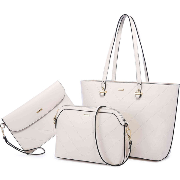 LOVEVOOK 3 Pieces Shoulder Bags Set with Matching Wristlet