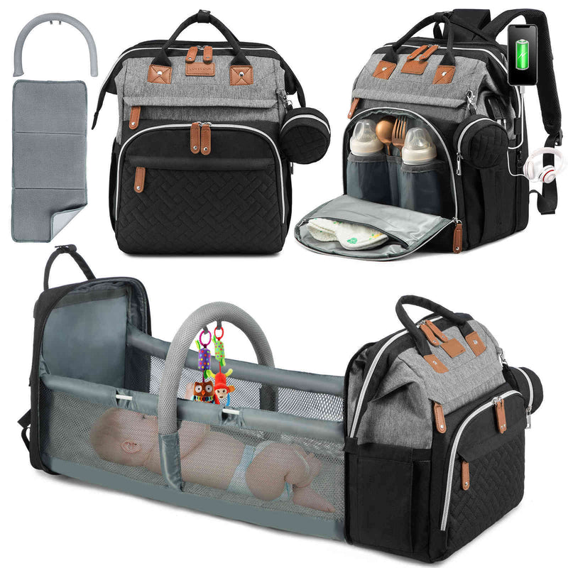 Buy CANDIKE Diaper Bag Backpack Changing Station5in1 Foldable Mommy Bag  for Dad MomBaby Bags with Travel Bassinet Bed for Boys Girl Large  Capacity with CribMattressGreen Online at desertcartINDIA