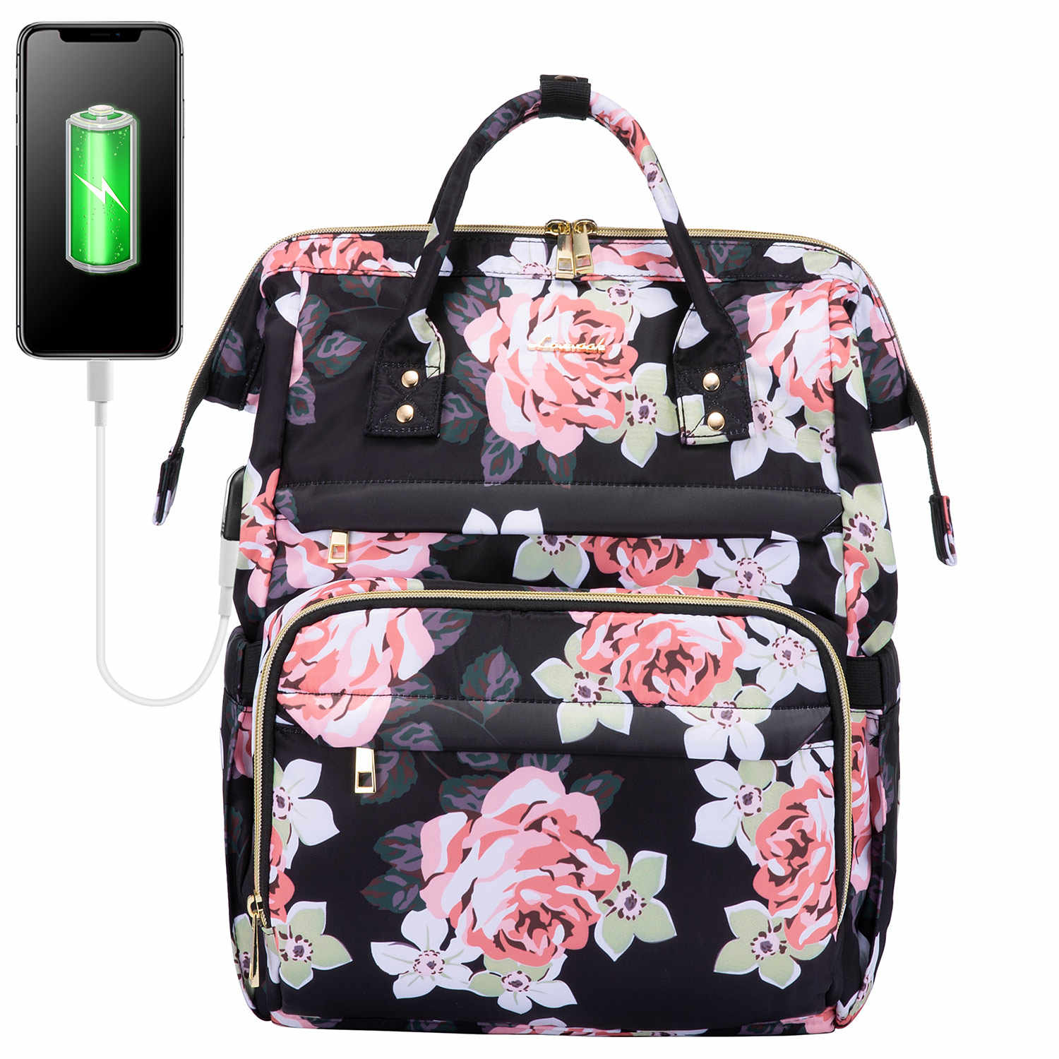 LOVEVOOK Laptop Backpack Cute Laptop Bag for Women fit 15.6