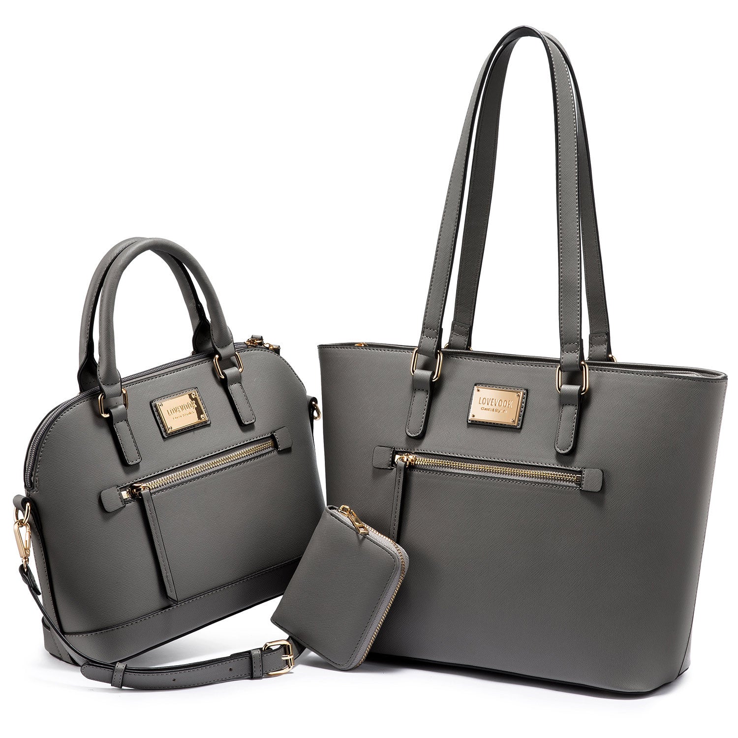 LOVEVOOK Purses for Women Fashion Handbags Tote Bag Set 3pcs – Lovevook