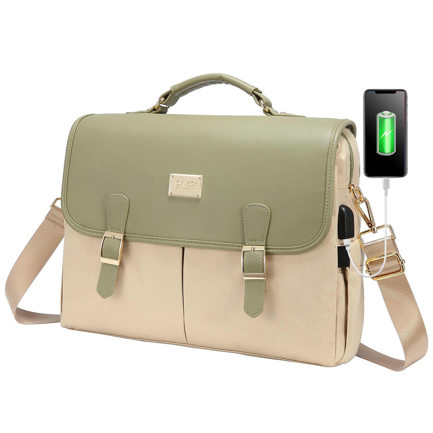 LOVEVOOK Laptop Bag for Women, Crossbody Strap, Fit 15.6 inch – Lovevook