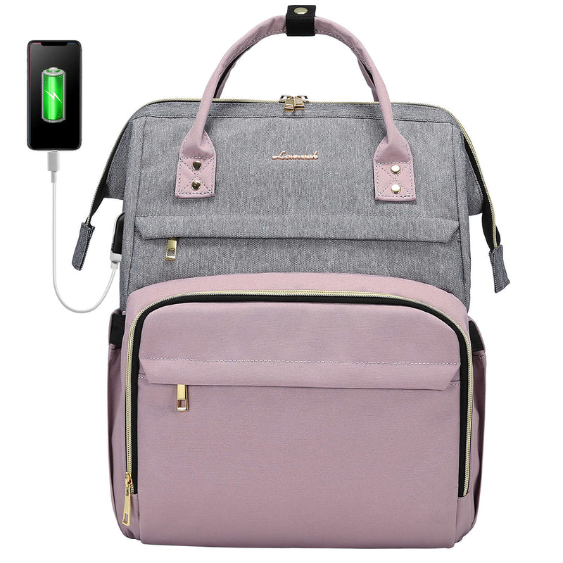 LOVEVOOK Laptop Backpack for Women, Contrasting colors design, with US ...