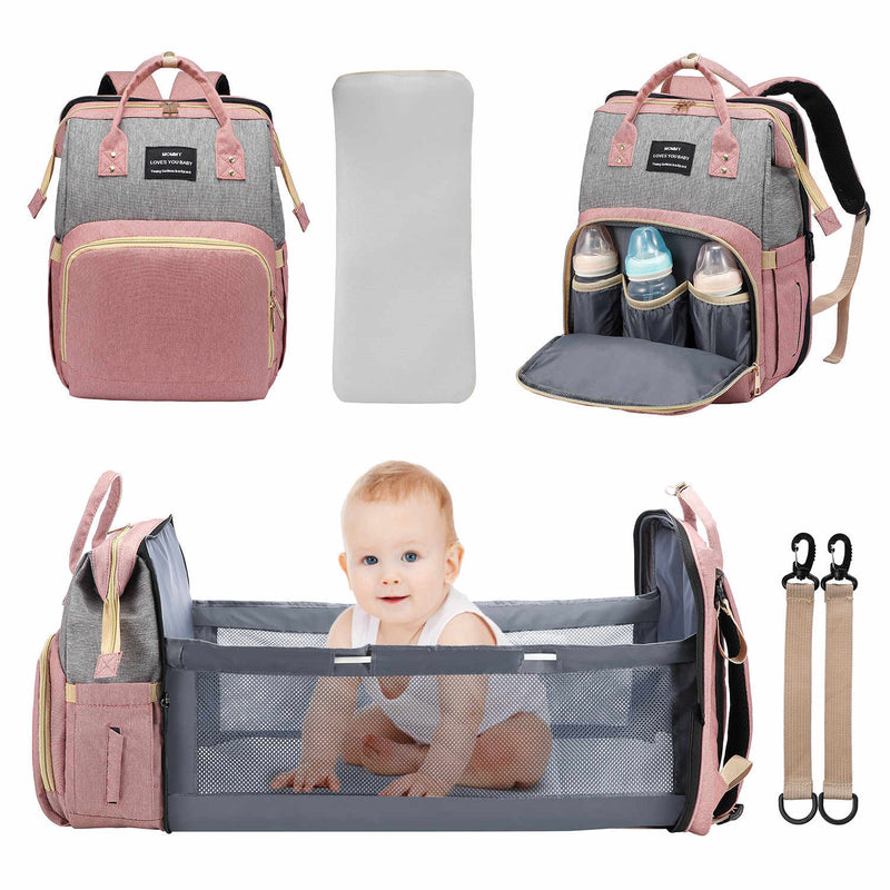 LOVEVOOK 3 in 1 Diaper Backpack with Foldable Baby Crib – Lovevook