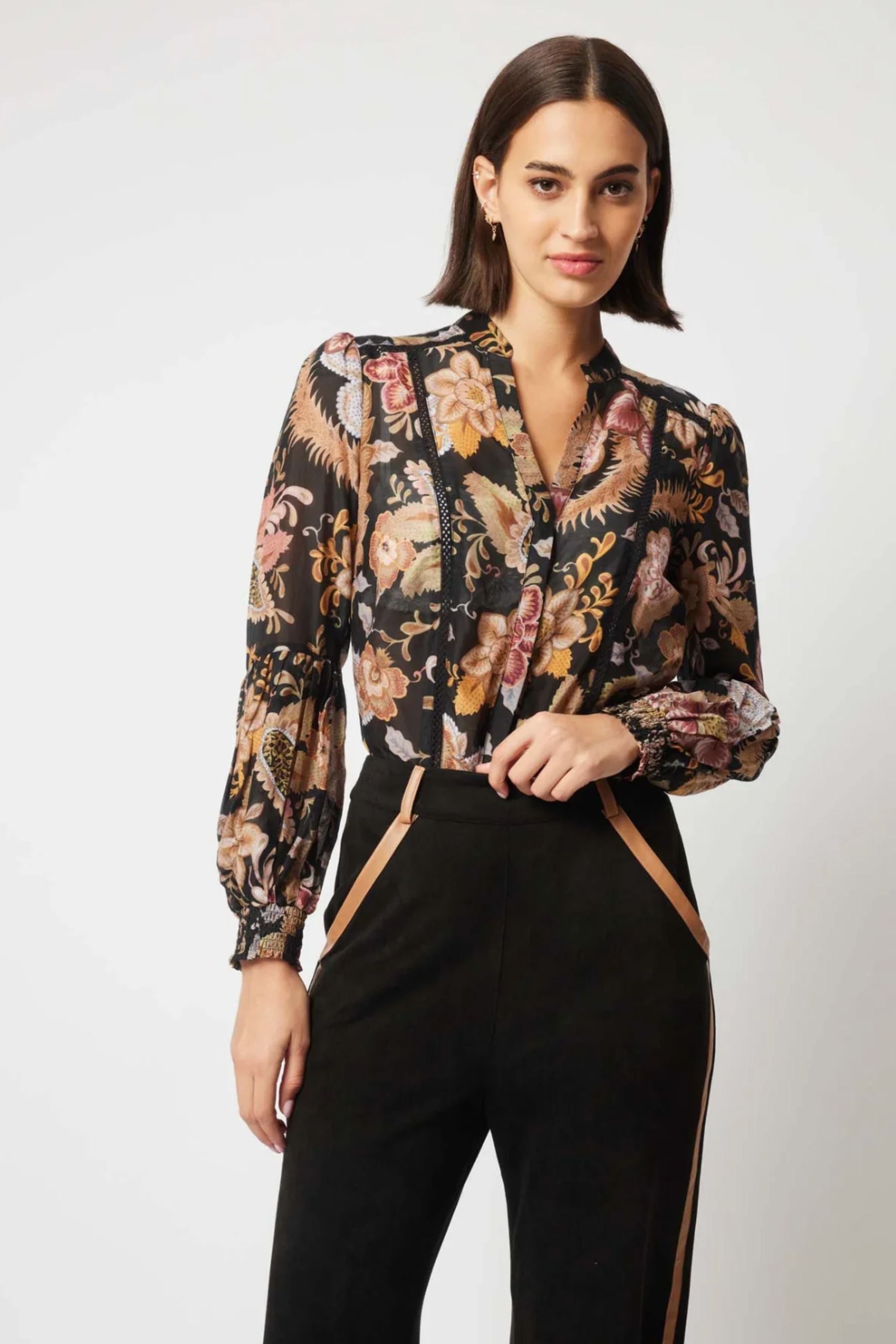 Empress Cotton Silk Shirt | Dragon Flower