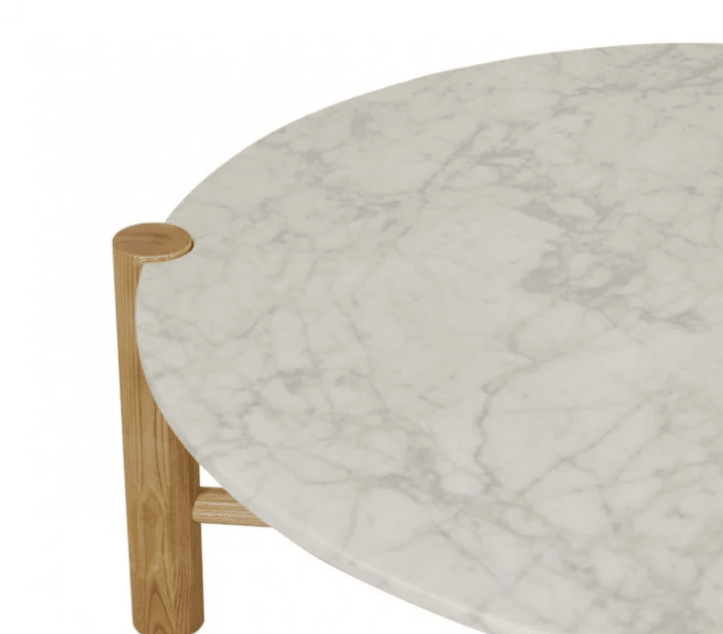 Artie Coffee Table | Marble White/Nat Ash