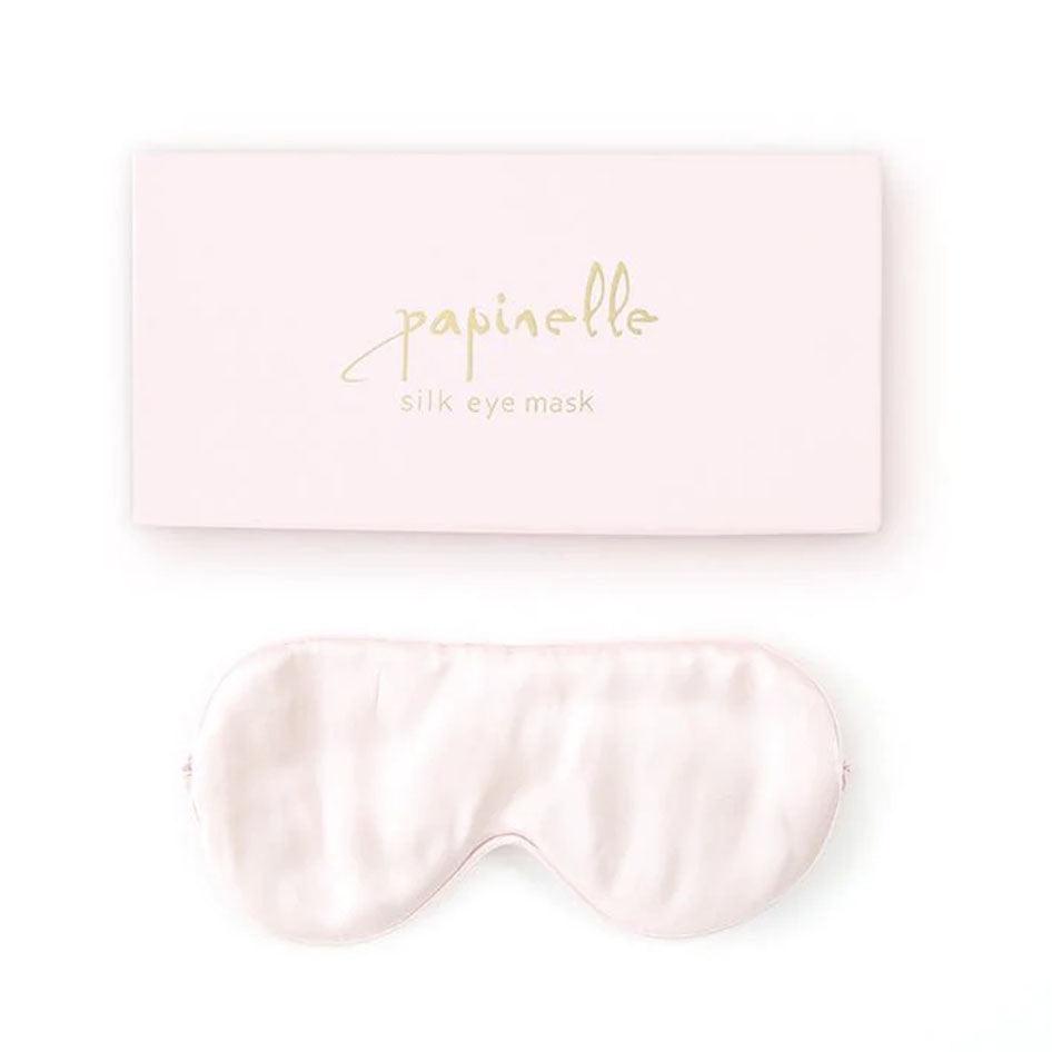 Audrey Boxed Silk Eye Mask | Papinelle Pink