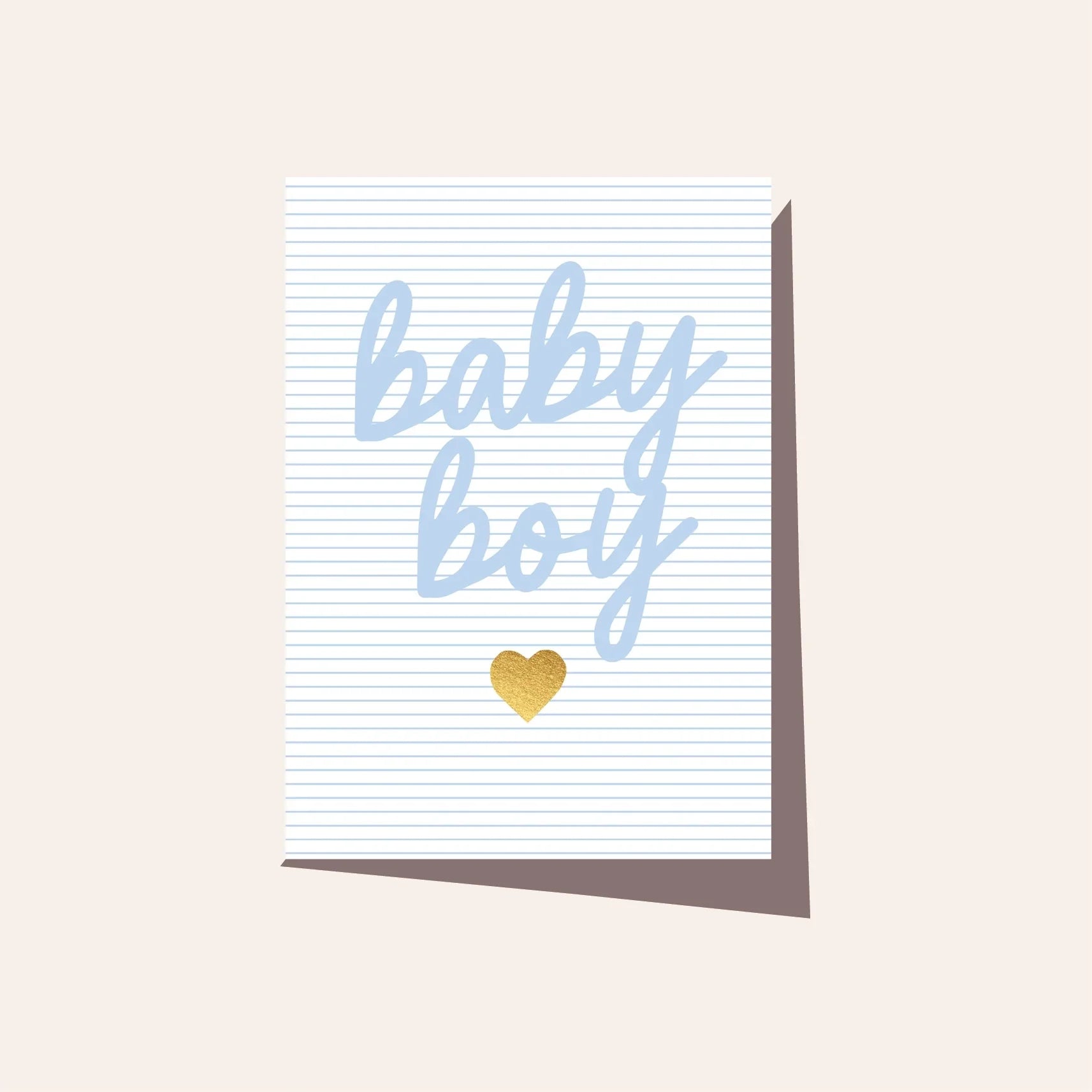 Baby Stripe Blue Card