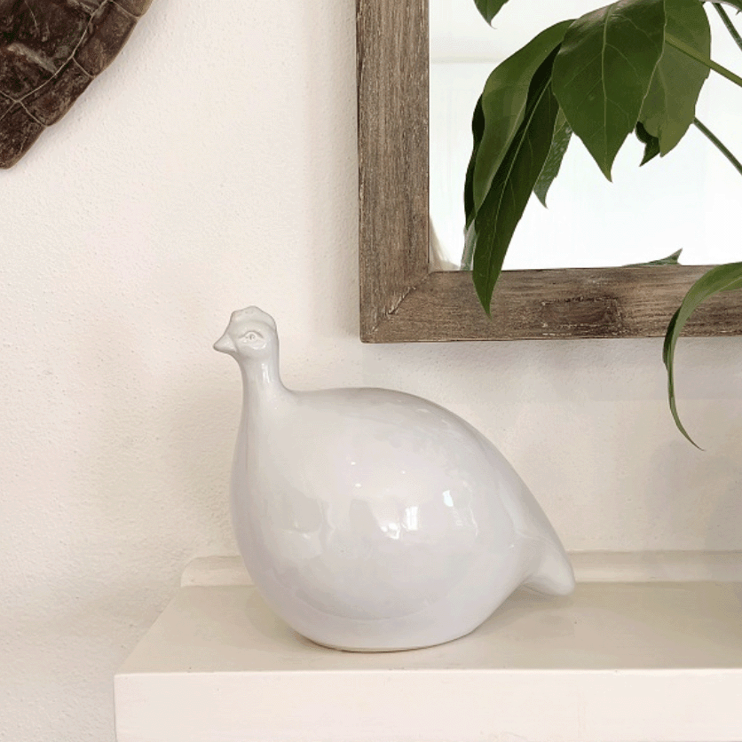 Ceramic Bird | White