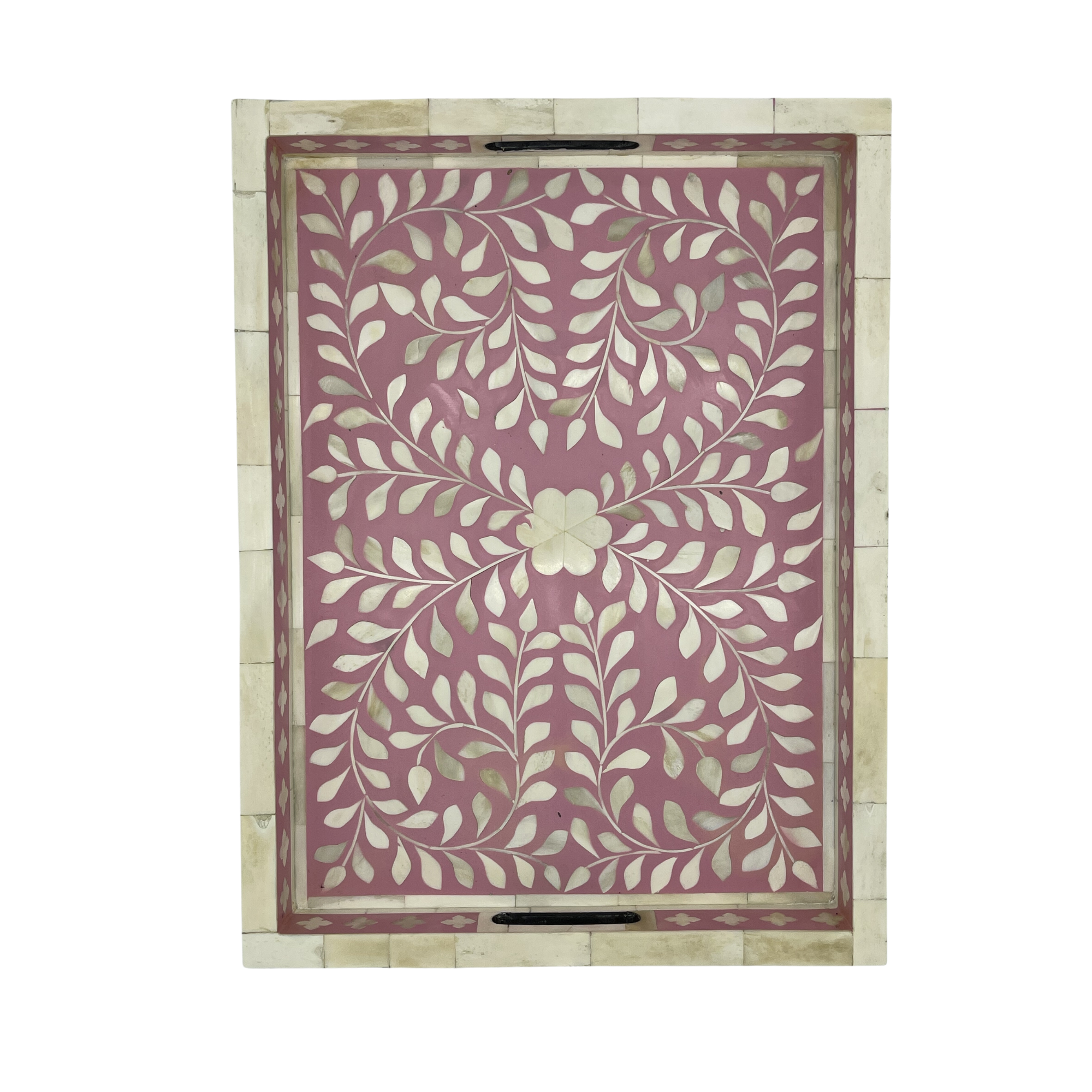 Bone Inlay Tray | Pink Floral