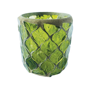 Green Recycled Glass Mosaic Votive Holder - Hattie & Elsie